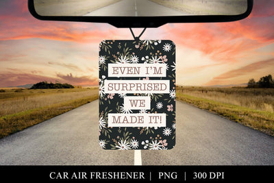 Printable Car Air Freshener Design | Funny Daisy Floral PNG Sublimation BijouBay 