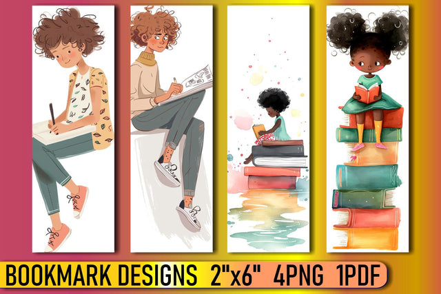 Printable Child Bookmarks Sublimation afrosvg 