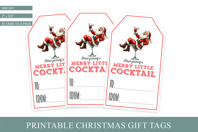 Printable Christmas Gift Tags | Funny Santa Tags 3D Paper BijouBay 