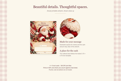Printable Christmas Money Cards Sublimation BijouBay 