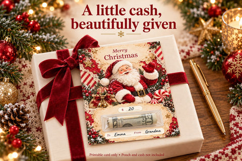 Printable Christmas Money Cards Sublimation BijouBay 