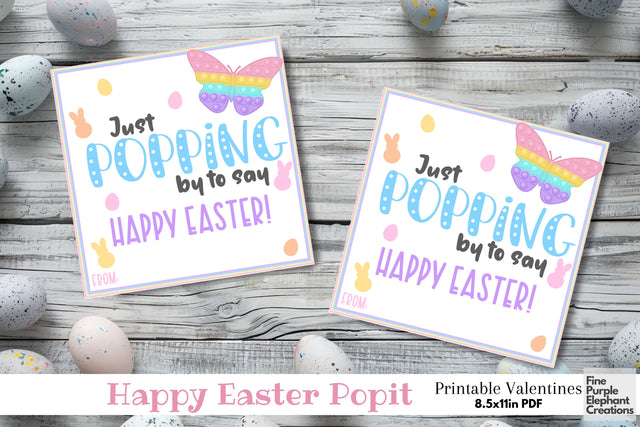 Printable Kids Popit Fidget Pop It Poppin Easter Paper Cards Digital Pattern Fine Purple Elephant Creations 