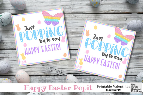 Printable Kids Popit Fidget Pop It Poppin Easter Paper Cards Digital Pattern Fine Purple Elephant Creations 