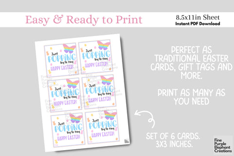 Printable Kids Popit Fidget Pop It Poppin Easter Paper Cards Digital Pattern Fine Purple Elephant Creations 