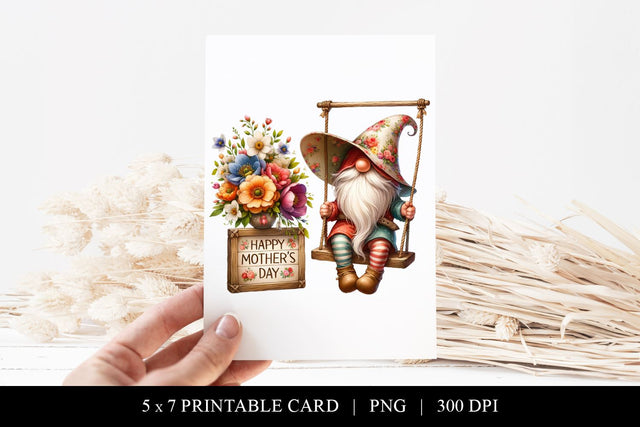 Printable Mother's Day Card Flat Card Sublimation BijouBay 