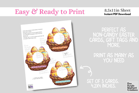 Printable Play Dough Easter Basket Digital Paper Playdoh Cards Digital Pattern Fine Purple Elephant Creations 