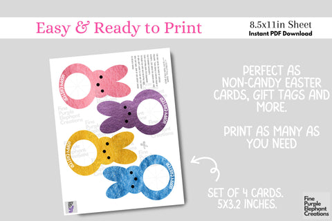 Printable Play Dough Easter Bunny Marshmallow Peeps Texture Digital Paper Playdoh Cards Digital Pattern Fine Purple Elephant Creations 