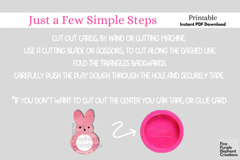 Printable Play Dough Easter Bunny Marshmallow Peeps Texture Digital Paper Playdoh Cards Digital Pattern Fine Purple Elephant Creations 