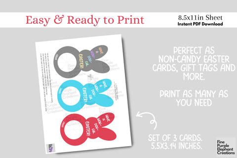 Printable Play Dough Fluffy Tail Easter Bunny Butt Digital Paper Playdoh Cards Digital Pattern Fine Purple Elephant Creations 