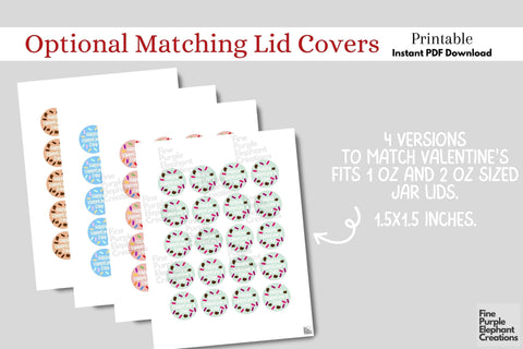 Printable Play Dough Ice Cream Valentine | Mini Playdoh Non-Candy Favors Digital Pattern Fine Purple Elephant Creations 