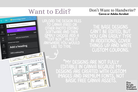 Printable Wood Texture Father's Day Digital Coupon Book Cards Digital Pattern Fine Purple Elephant Creations 