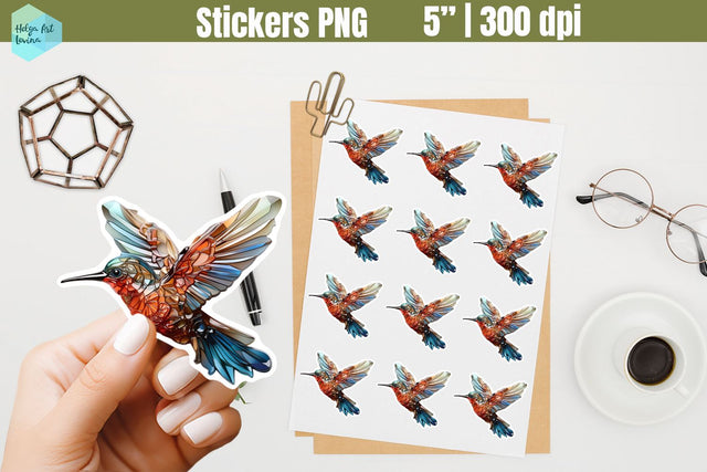 Printables Stickers | Hummingbirds Sublimation Helga Art 
