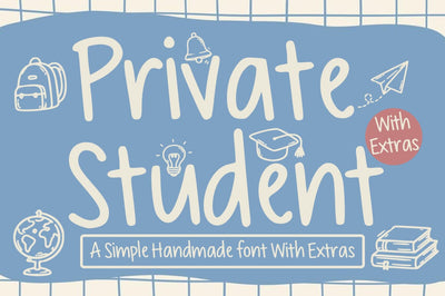 Private Student with Extras Font Studio Natural Ink 