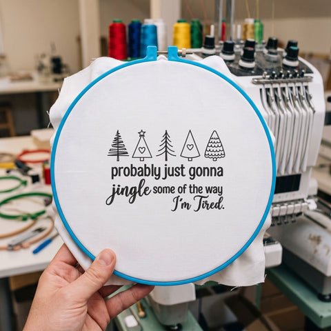 Probably Just Gonna Jingle Some of the Way Embroidery Design – Funny Christmas Trees Holiday Quote Machine Embroidery File Embroidery/Applique DESIGNS PatternFeed8 