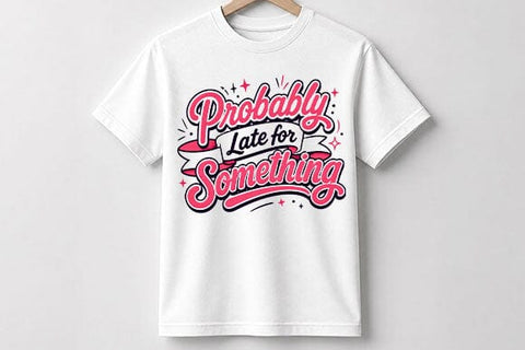 Probably Late for Something Funny Quote PNG Digital Download SVG BillahCrafts 