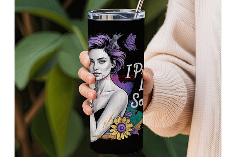 Probably Late Sunflower 20oz Tumbler Sublimation DesignSVG 