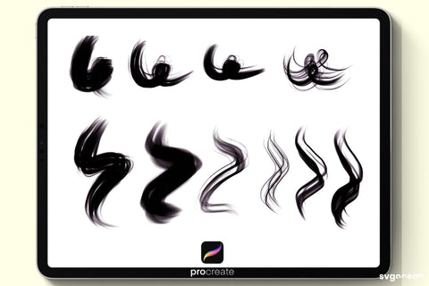 Procreate Hair Brushes SVG SvgOcean 