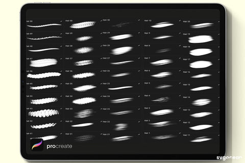 Procreate Hair Brushes SVG SvgOcean 