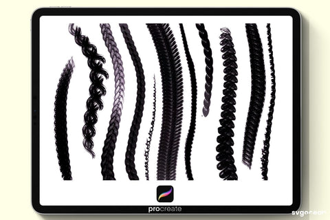 Procreate Hair Brushes SVG SvgOcean 