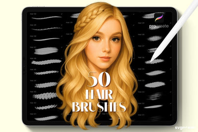 Procreate Hair Brushes SVG SvgOcean 