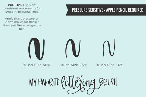 Procreate Lettering Brush Bundle Digital Pattern Beck McCormick 