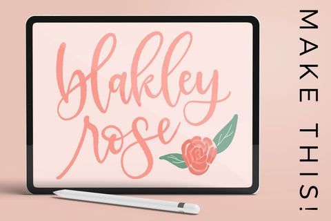 Procreate Lettering Brush Bundle Digital Pattern Beck McCormick 