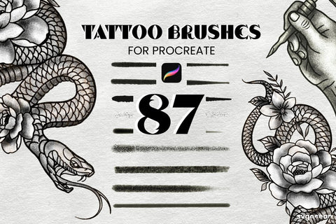 Procreate Tattoo Brushes Digital Pattern SvgOcean 