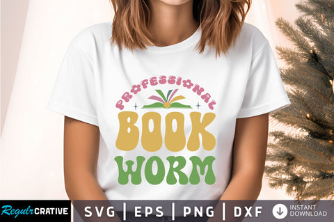 Professional book worm Svg Design SVG Regulrcrative 