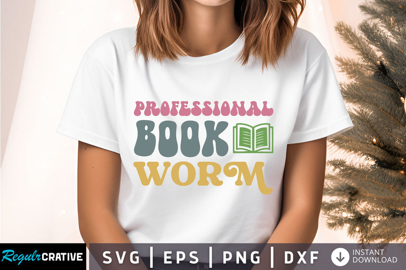 Professional book worm Svg Design SVG Regulrcrative 