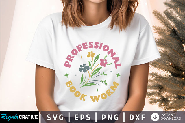 Professional book worm Svg Design SVG Regulrcrative 