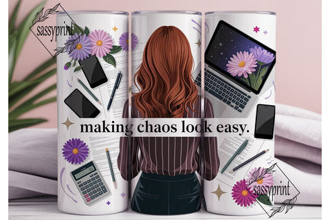 Professional Desk Life Tumbler Wrap PNG Sublimation sassyprint 