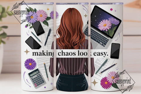 Professional Desk Life Tumbler Wrap PNG Sublimation sassyprint 
