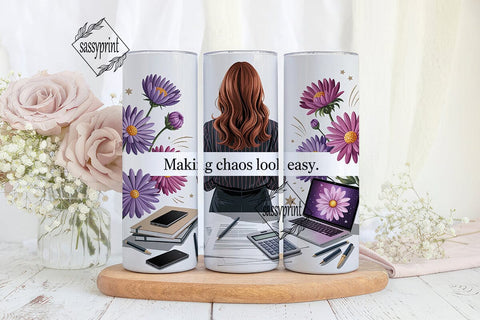 Professional Desk Life Tumbler Wrap PNG Sublimation sassyprint 
