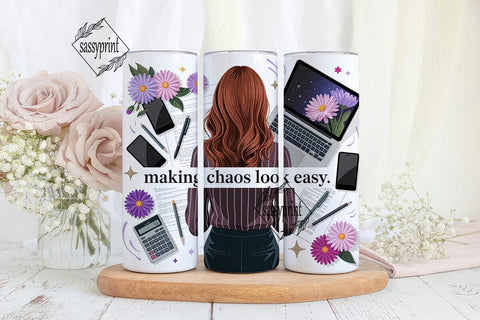 Professional Desk Life Tumbler Wrap PNG Sublimation sassyprint 