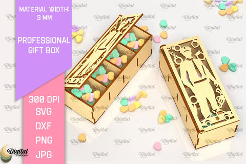Professional Gift Boxes LaserCut Bundle. 3D Wooden Boxes SVG SVG Evgenyia Guschina 
