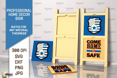 Professional Home Decor Sign Laser Cut. Police SVG SVG Evgenyia Guschina 