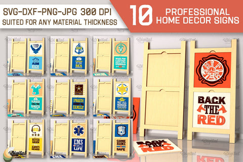 Professional Home Decor Signs Laser Cut Bundle SVG Evgenyia Guschina 