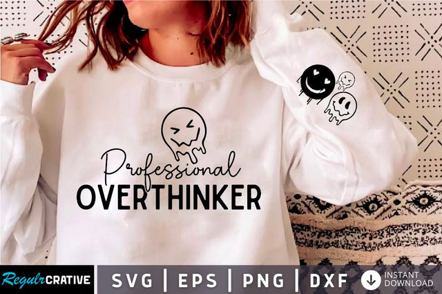 Professional overthinker Sleeve Svg Design SVG Regulrcrative 