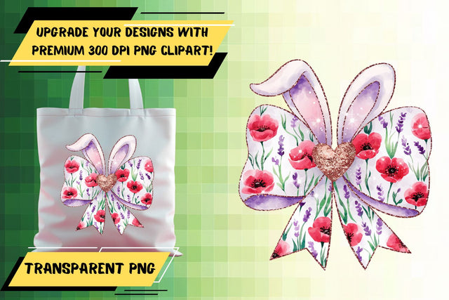 Professional PNG artwork, for sublimation projects , Easter Bow Sublimation HoodArtCraft 