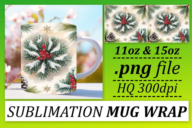 Professional-quality mug wraps, designed for sublimation! , Christmas Sublimation afrosvg 