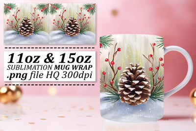 Professional-quality mug wraps, stand out with style! , Christmas Sublimation afrosvg 
