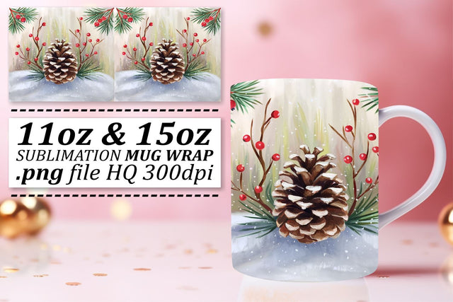 Professional-quality mug wraps, stand out with style! , Christmas Sublimation afrosvg 