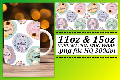 Professional-quality mug wraps, stand out with style! , Quote Sublimation afrosvg 