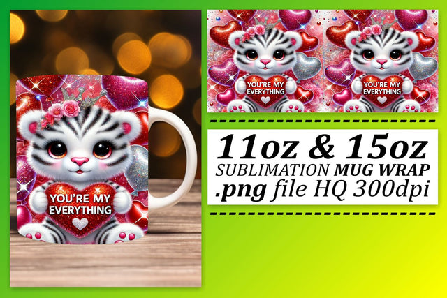 Professional-quality mug wraps, stand out with style! , Valentines Sublimation afrosvg 