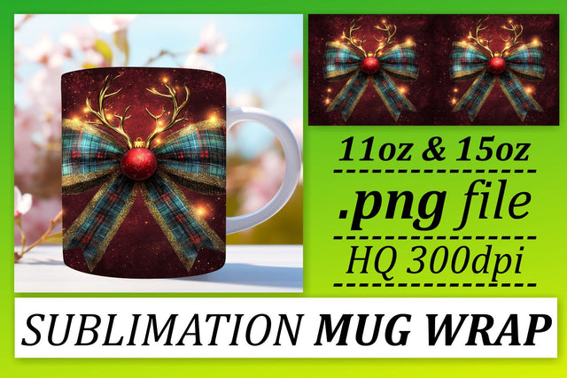 Professional-quality mug wraps, stand out with style! , Xmas Sublimation afrosvg 