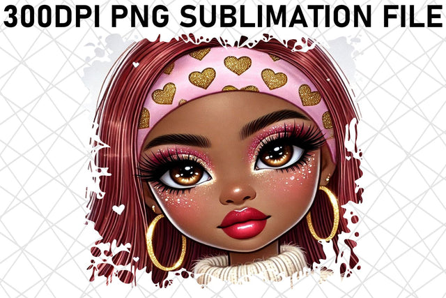 Professional-quality PNG images, for flawless results! , Love Girl Sublimation afrosvg 