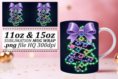 Professional quality PNGs, ideal for crafters! , Neon Xmas Sublimation afrosvg 