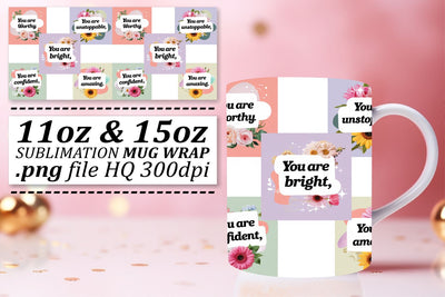 Professional-quality templates, elevate your mugs! , Quote Sublimation afrosvg 