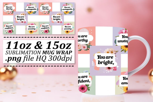 Professional-quality templates, elevate your mugs! , Quote Sublimation afrosvg 