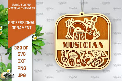 Professional Wooden Ornament. Laser Cut Ornament SVG SVG Evgenyia Guschina 